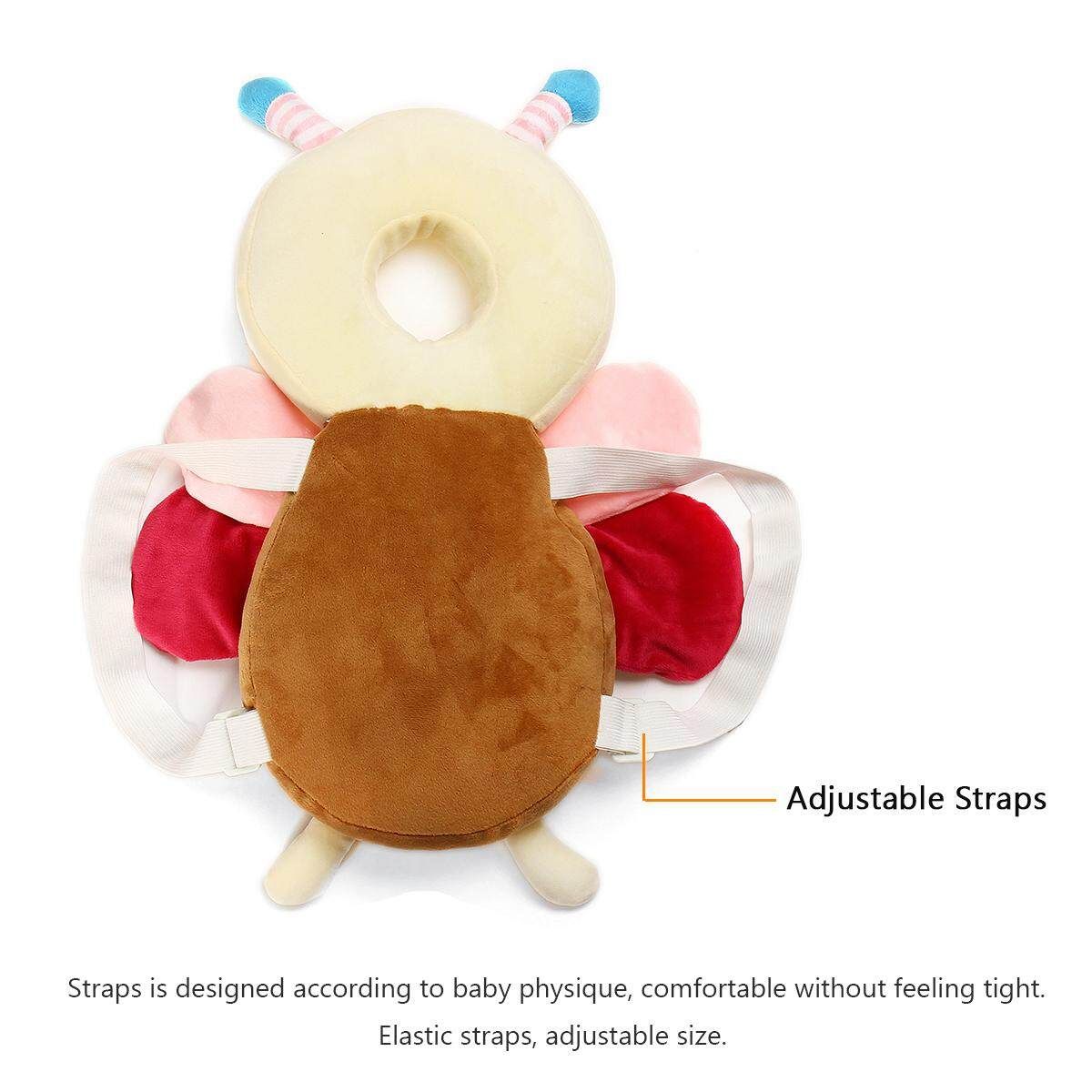 Baby Toddler Kids Head Cushion Protection Pillow Safety Pad For Crawling Walking Dark Brown