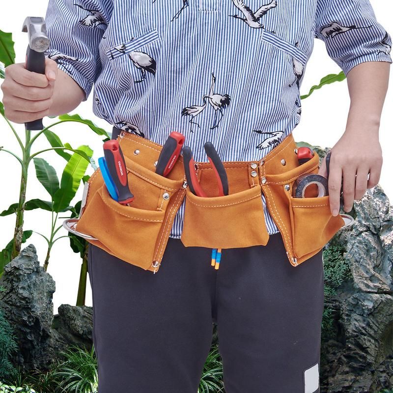 1pcs Small Tool Bag Waist Leather Repair Kit Belt Bag For Tools Toolbox/ Repair Kit / Tools Pocket Adjustable Tool Bag