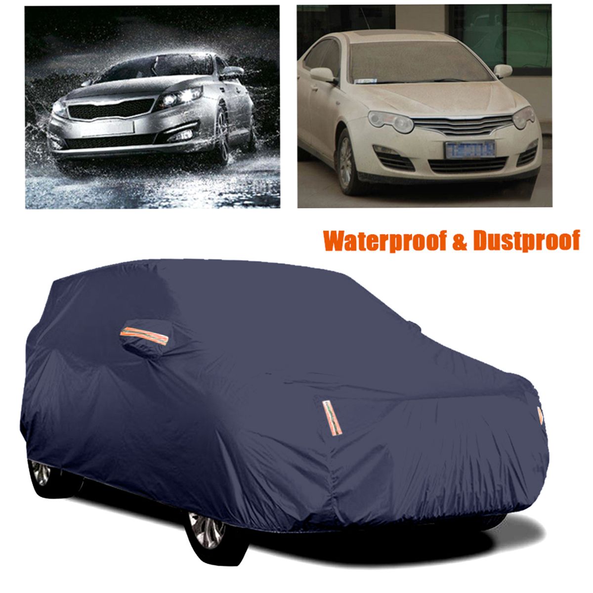 Car Cover Full Sedan Covers With Reflective Strip Sunscreen