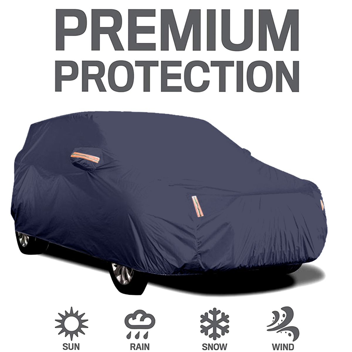 Car Cover Full Sedan Covers With Reflective Strip Sunscreen