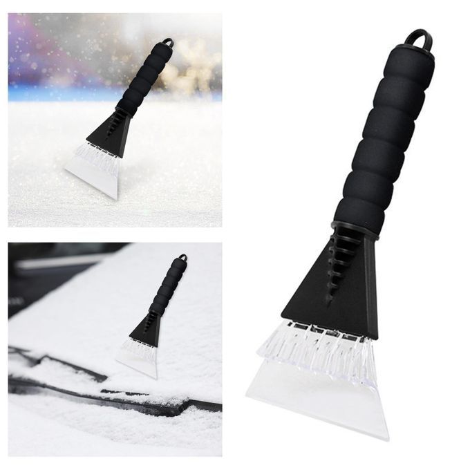 Compact Car Ice Scraper Window Windshield Frost For Van Bus Black
