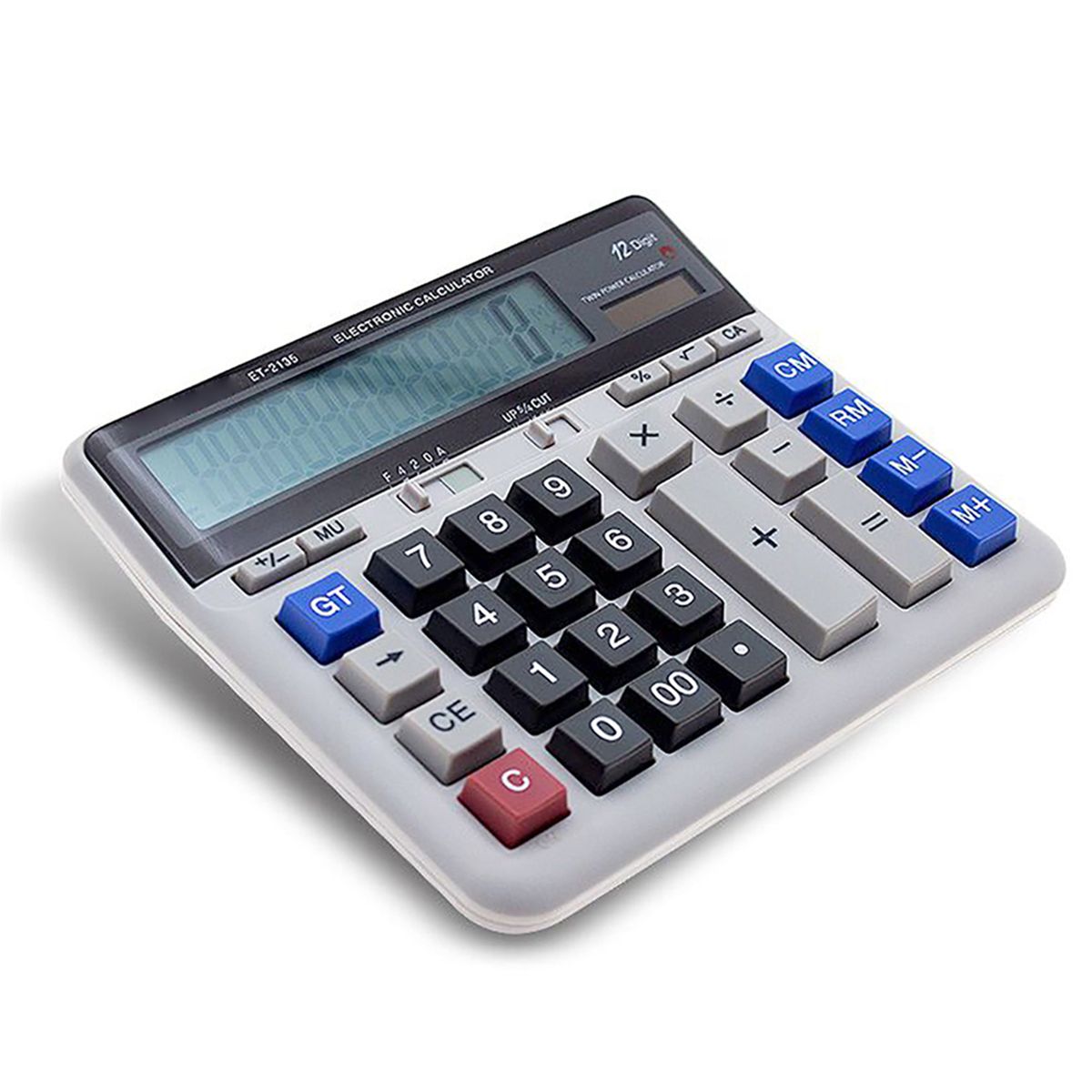 Large Computer Electronic Calculator Counter Solar &