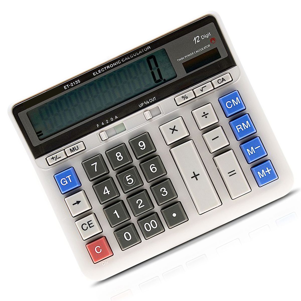 Large Computer Electronic Calculator Counter Solar &