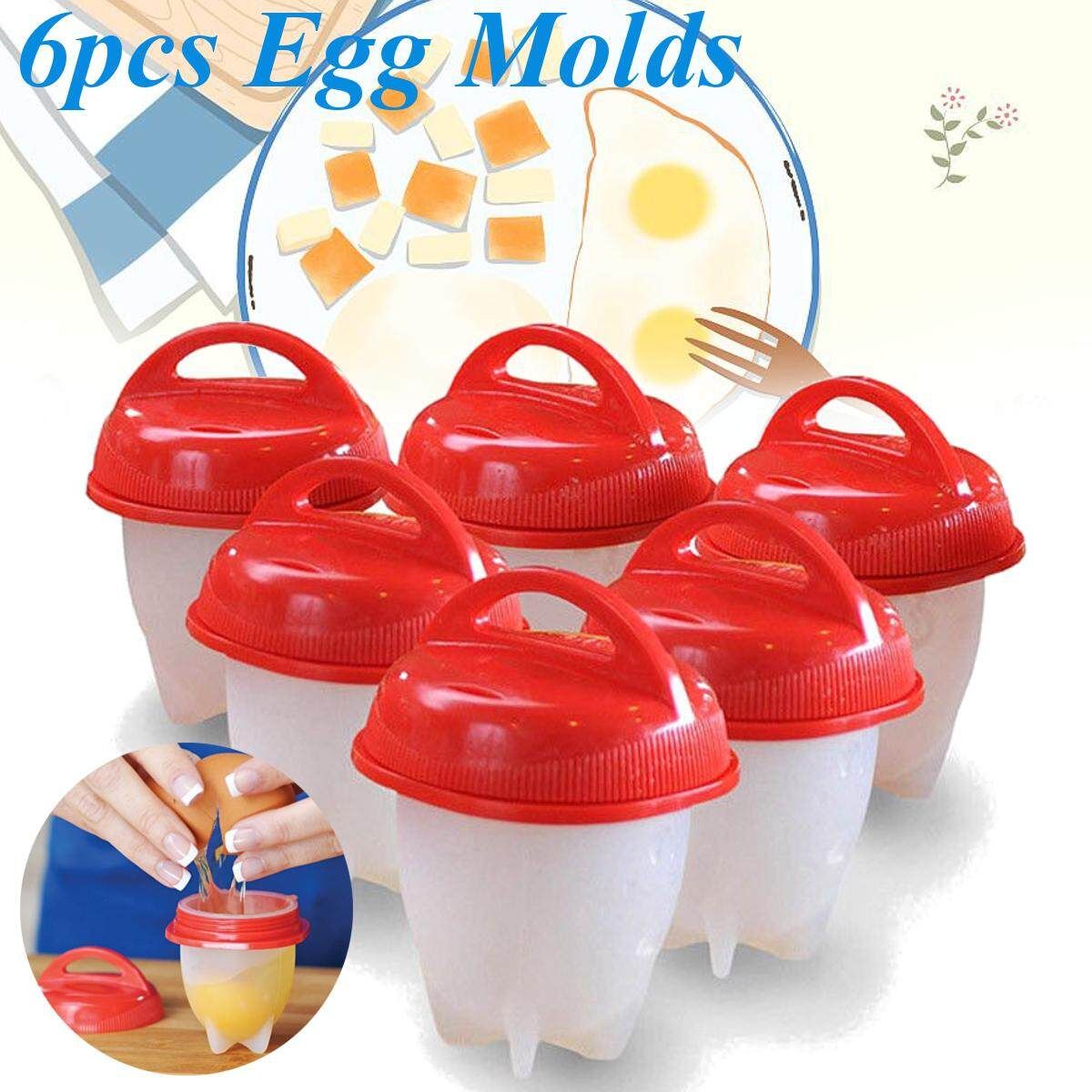 Silicon Egg Cook Mold Hard Boiled Eggs Without Shell For Egg Kichen Tools 6pcs