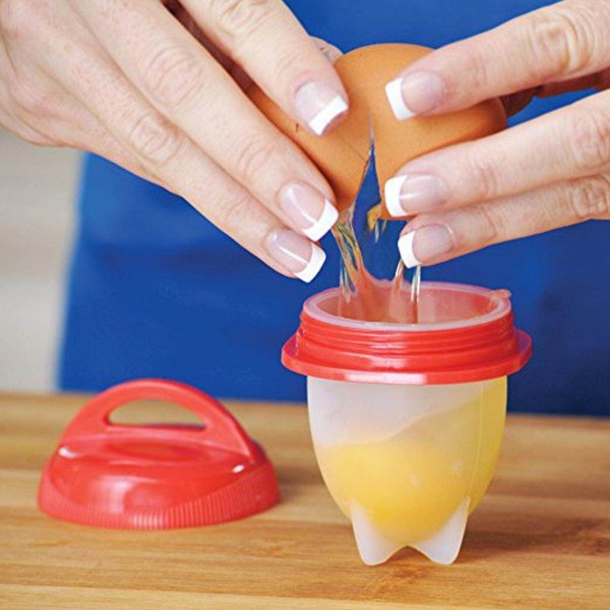 Silicon Egg Cook Mold Hard Boiled Eggs Without Shell For Egg Kichen Tools 6pcs