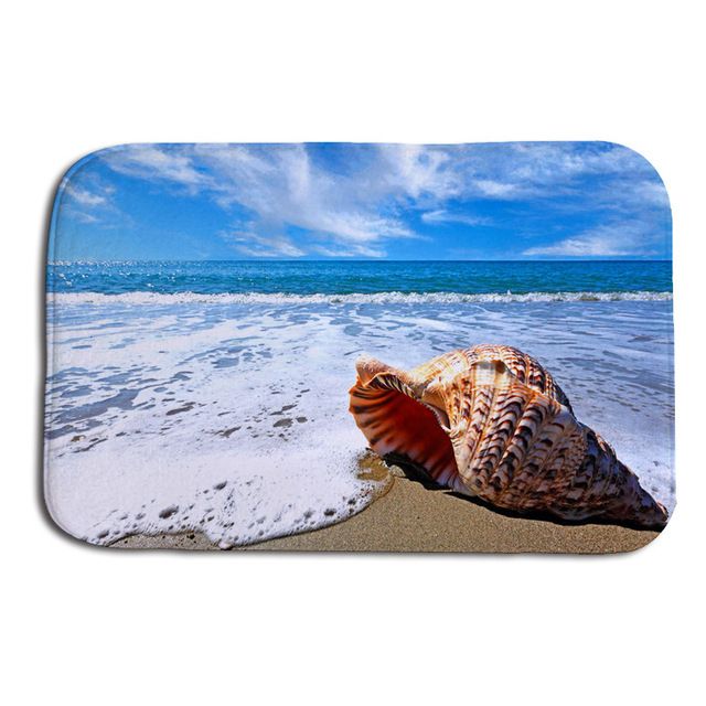 Sea Pattern 3d Printed Mat Kitchen Bathroom Rug Ha