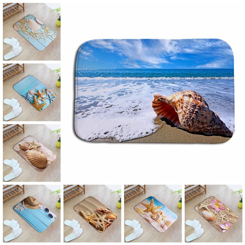 Sea Pattern 3d Printed Mat Kitchen Bathroom Rug Ha