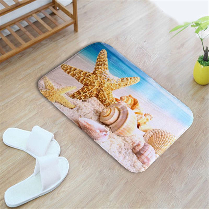Sea Pattern 3d Printed Mat Kitchen Bathroom Rug Ha