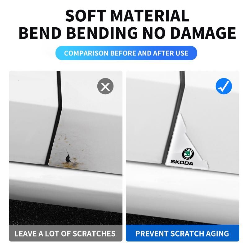 Car Door Corner Cover Anti-Collision Protection For Skoda Fabia 2 Octavia 3 Rapid Superb Accessories Led Luggage Car Styling