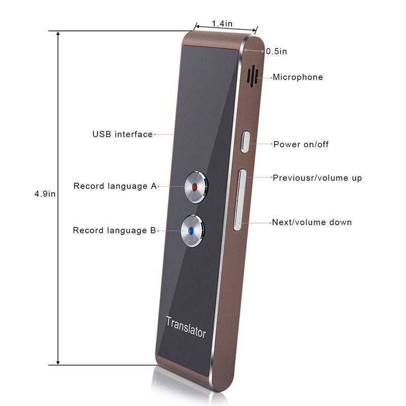 DOITOP Universal Multi Language Voice  Translator Speech Text Translation Device With APP For Business Travel Shopping WOEDA