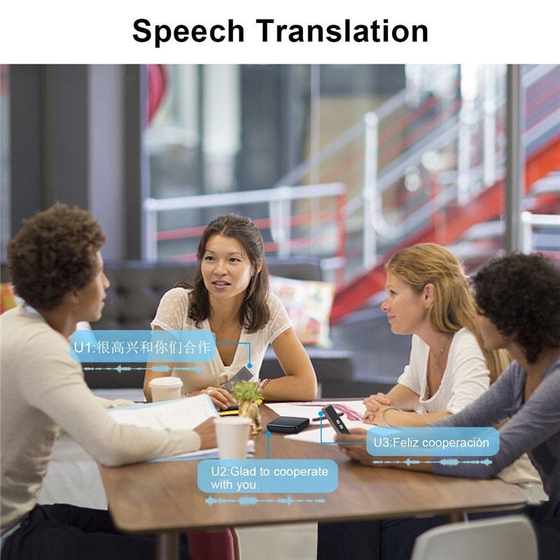 DOITOP Universal Multi Language Voice  Translator Speech Text Translation Device With APP For Business Travel Shopping WOEDA