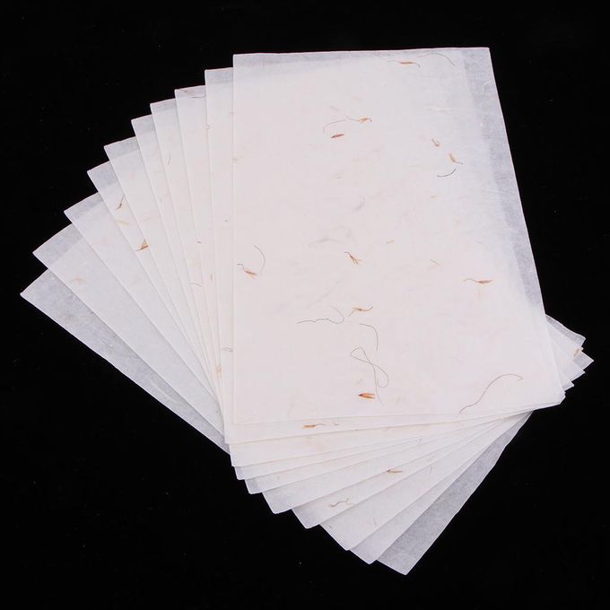 2X 10Pcs Handmade Xuan Paper Washi Paper Stationery Paper Saffron