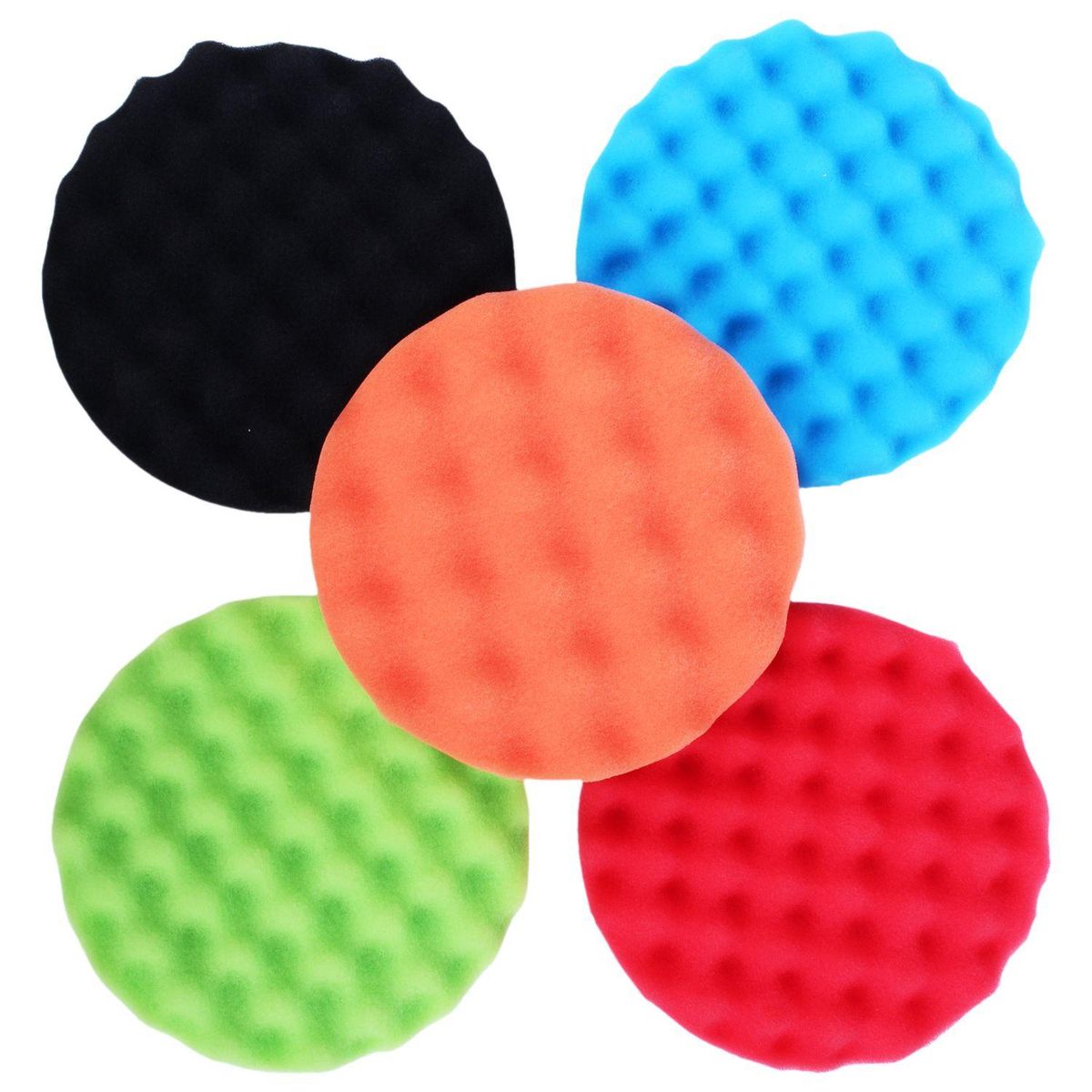 5Pcs 7inch 180mm Sponge Polishing Waxing Foam Buffing Pads