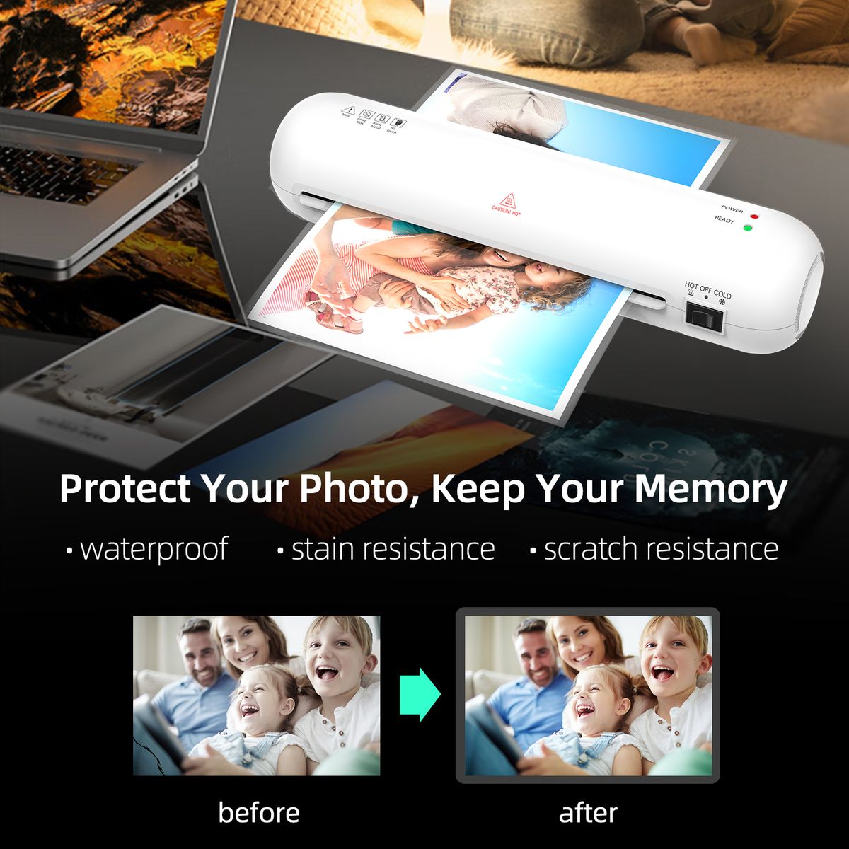 Desktop Laminator Machine Set A4 Size Hot And Cold