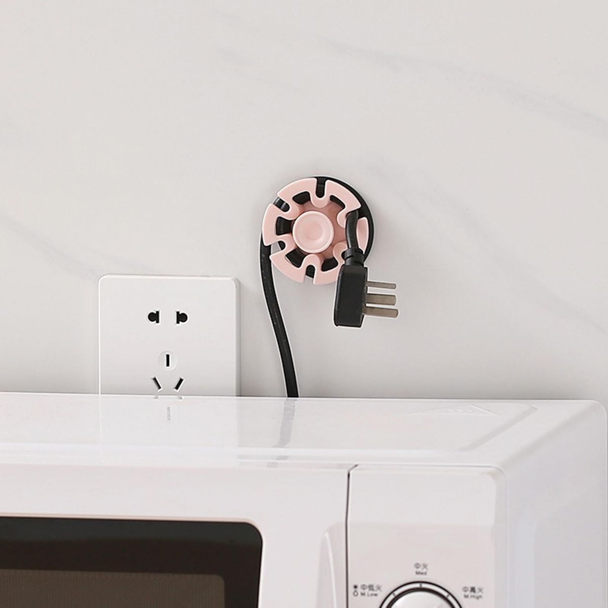 10Pcs Plug Hooks Plug Holders Hooks Finishing Brackets Pink