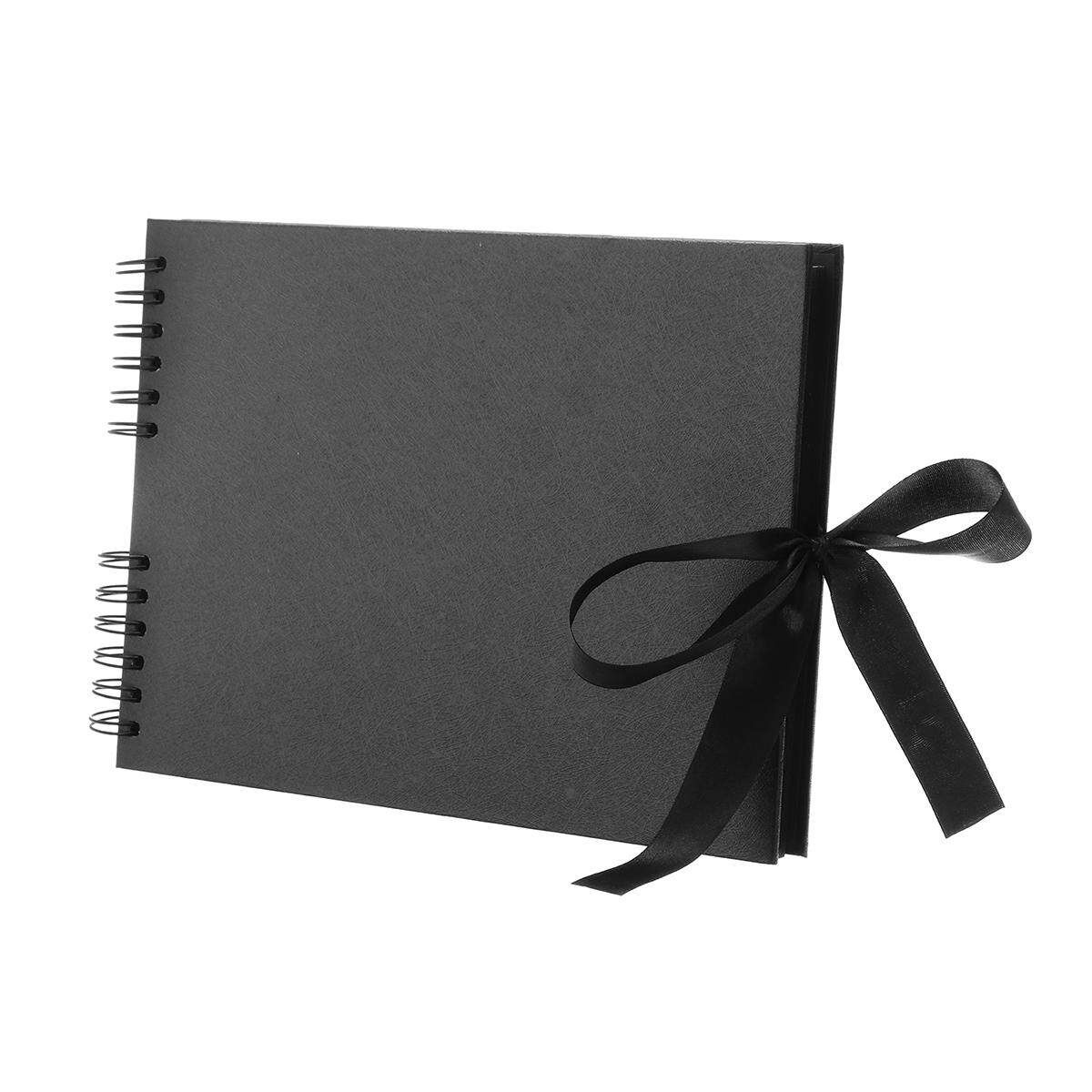 20 Sheets Black Pages Handmade Family Scrapbook Wedding Photo Album Retro Album Anniversary Scrapbook Black