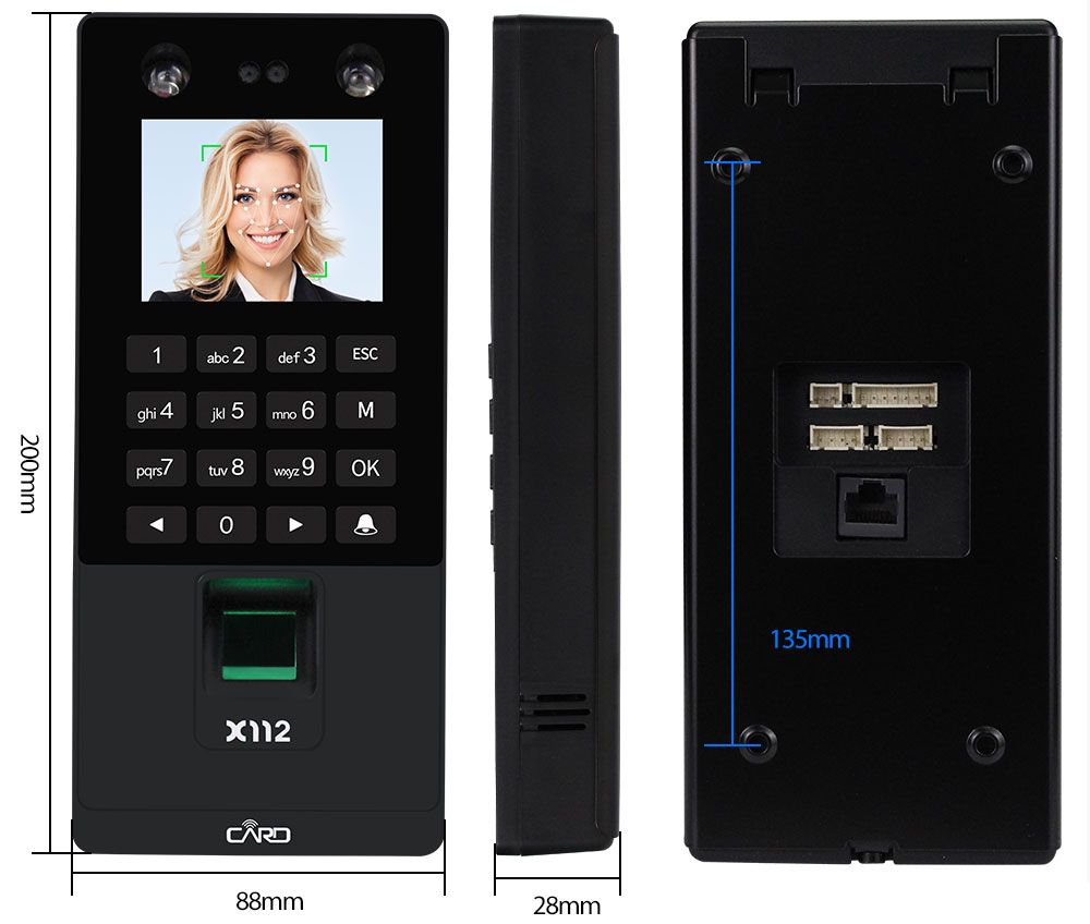 Biometric Facial Access Control Keypad System Fingerprint Time Attendance Machine