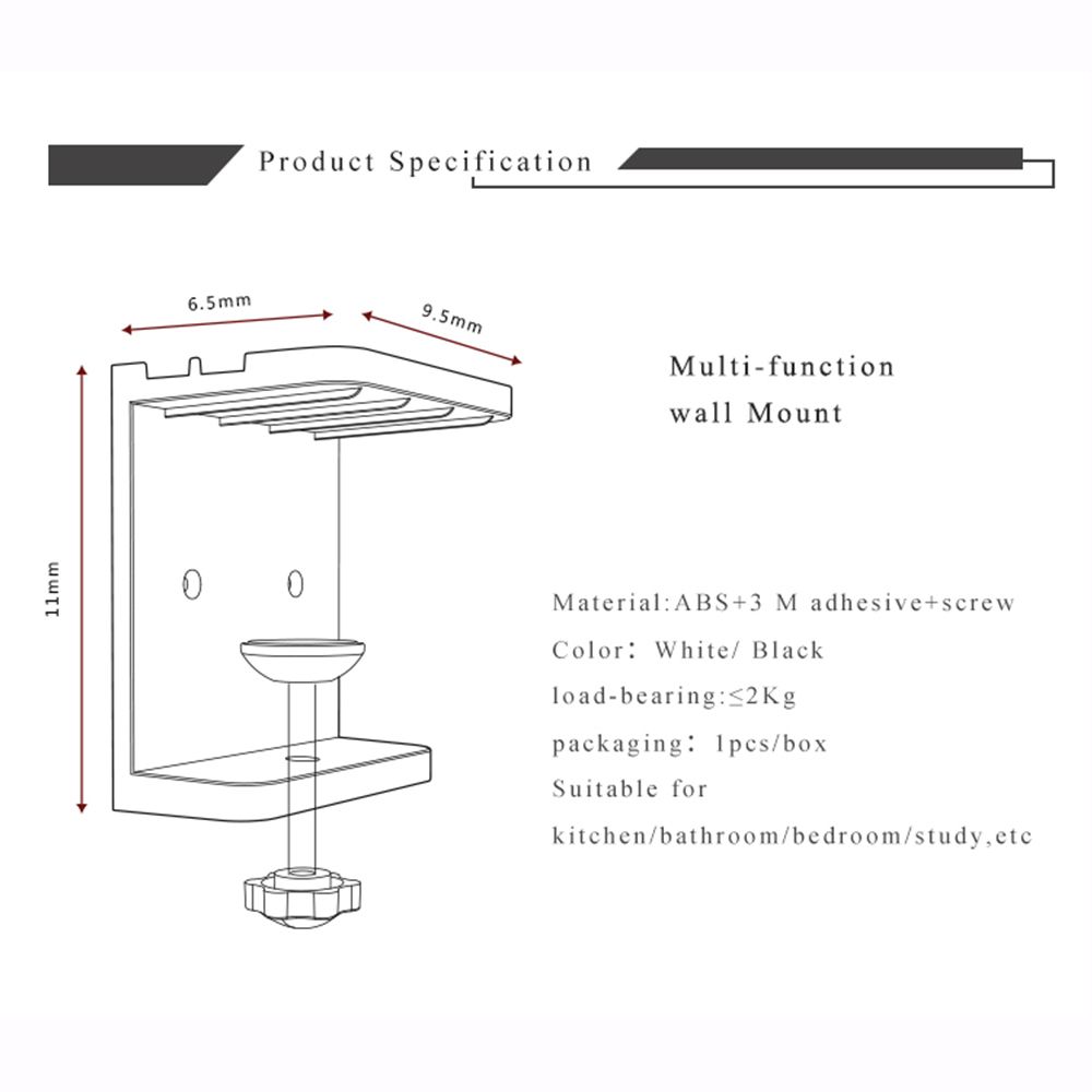 Wall Mount For Tablet Support Power Strip Holder A