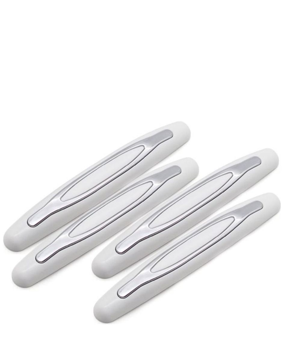 4 Pieces Anti Scratch Door Chrome White