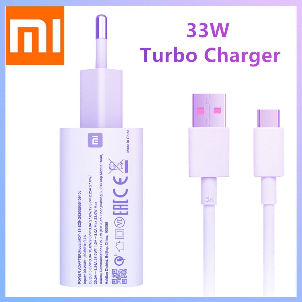 Eu 33w Xiaomi Mi 11x Fast Charger Turbo Charge Redmi Note 9