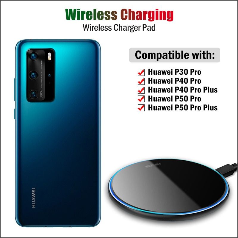 Qi 10w Wireless Charger For Huawei P40 Pro Plus P30 Pro Pad