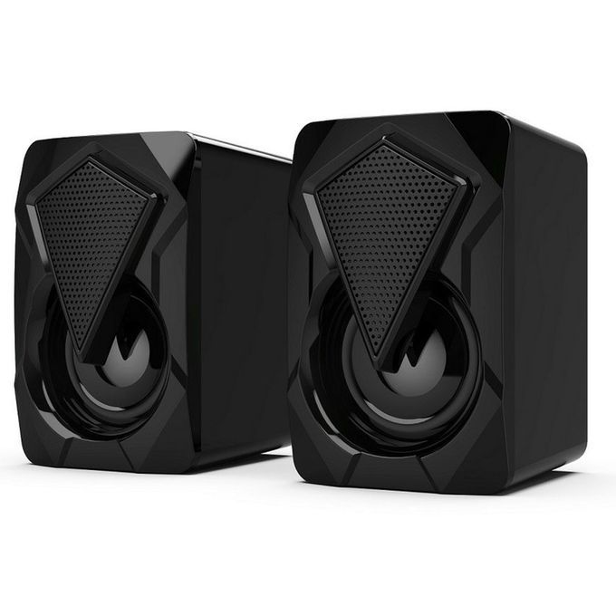 X2 Multimedia Desktop Omputer Audio Home Desktop RGB Olorful USB Speaker-bla K