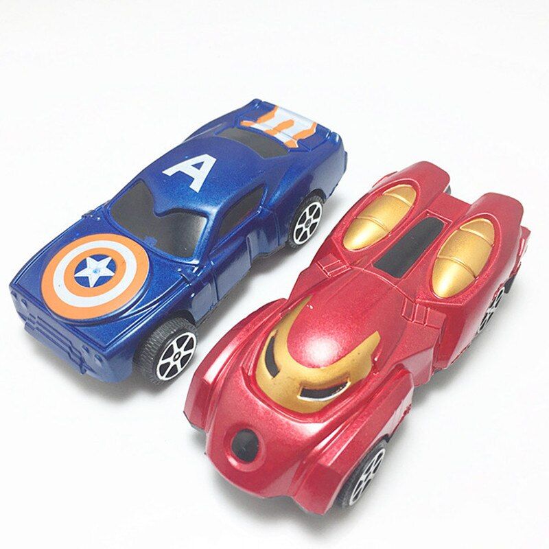 4PCS NEW Avenger League Spiderman Captain America Car Set