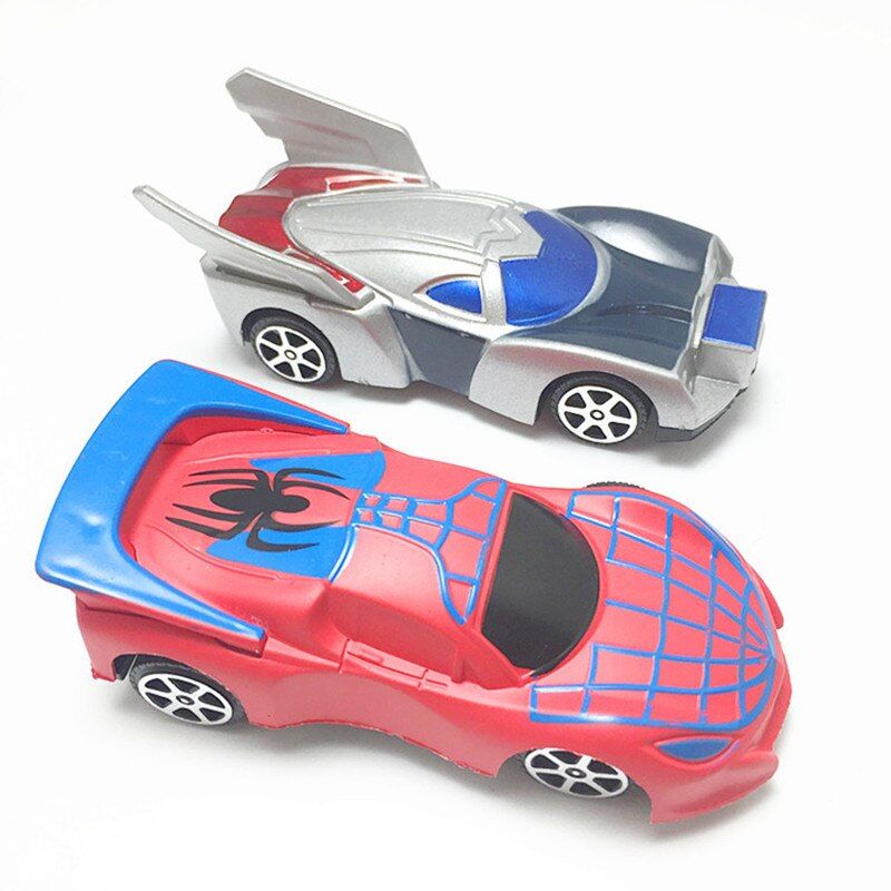 4PCS NEW Avenger League Spiderman Captain America Car Set