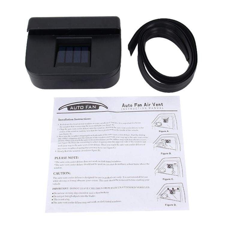 Solar Car Windshield Automatic Cooling Fan