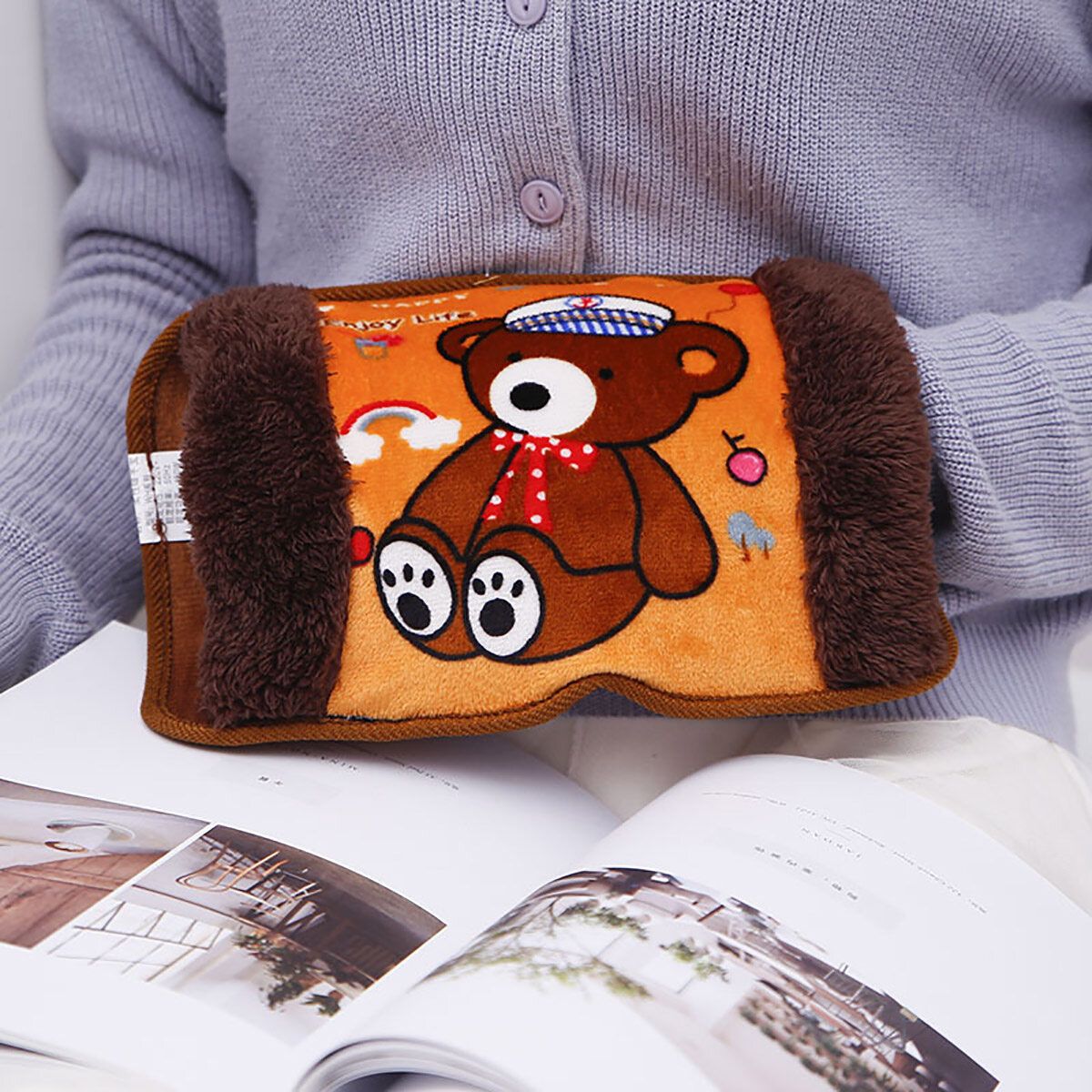 Hand Warmer Treasure Hot Water Bottle Charging Electric Hot Water Bag Plush Heat