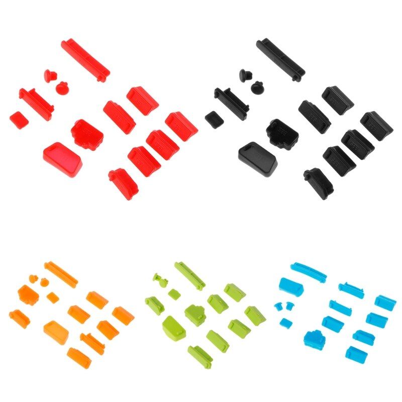 13pcs Set Colorful Silicone Laptop Anti Dust Plug Cover