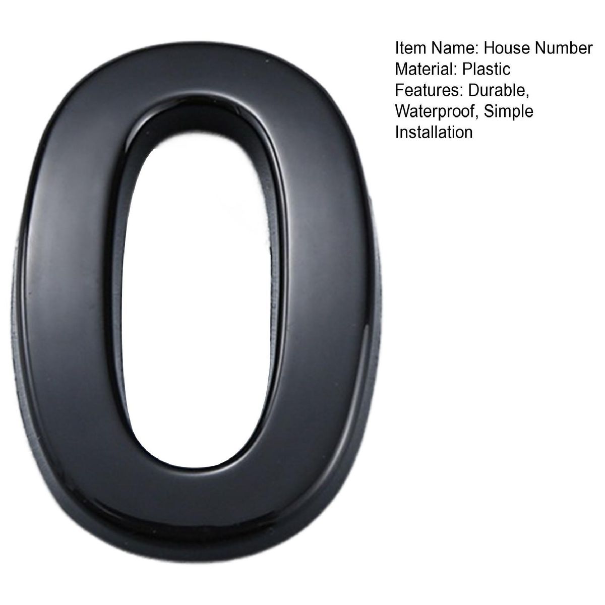 Plastic House Number Modern 3d Self-adhesive House Number for Mailbox