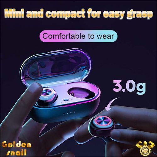 A3 Ture Wirelessly Sports Headset LEDs Earphones 360°Stereo