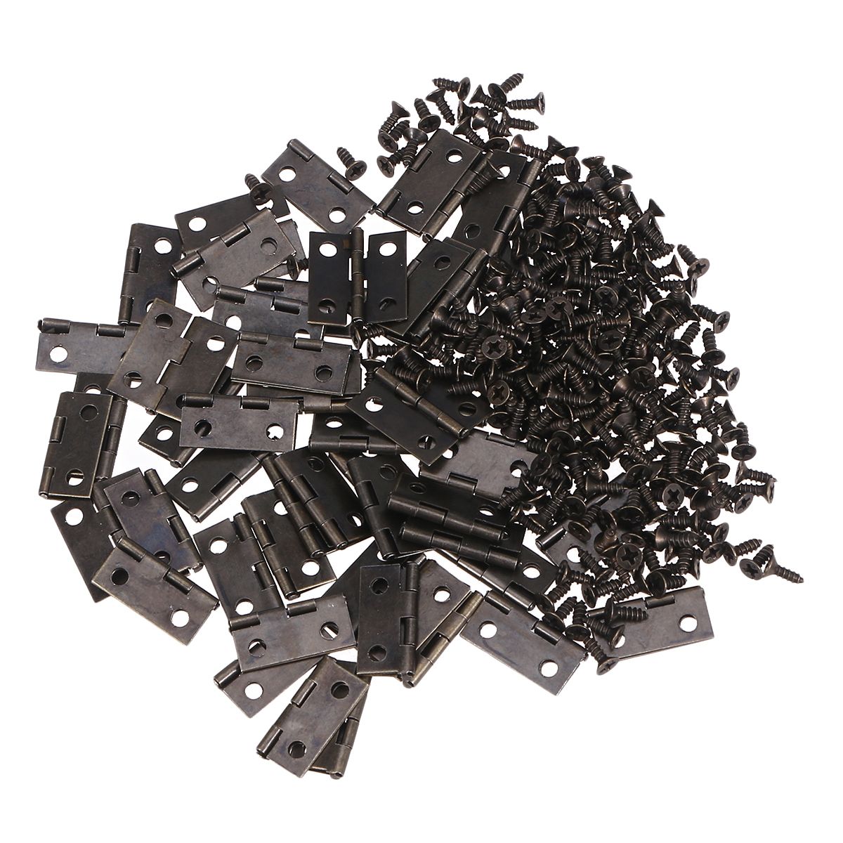 50pcs Metal Hinge With Screws Small Self Closing Hinges Automatic Hinges Spring Hinge Cabinet Door Hinge For Wooden Box Hardware