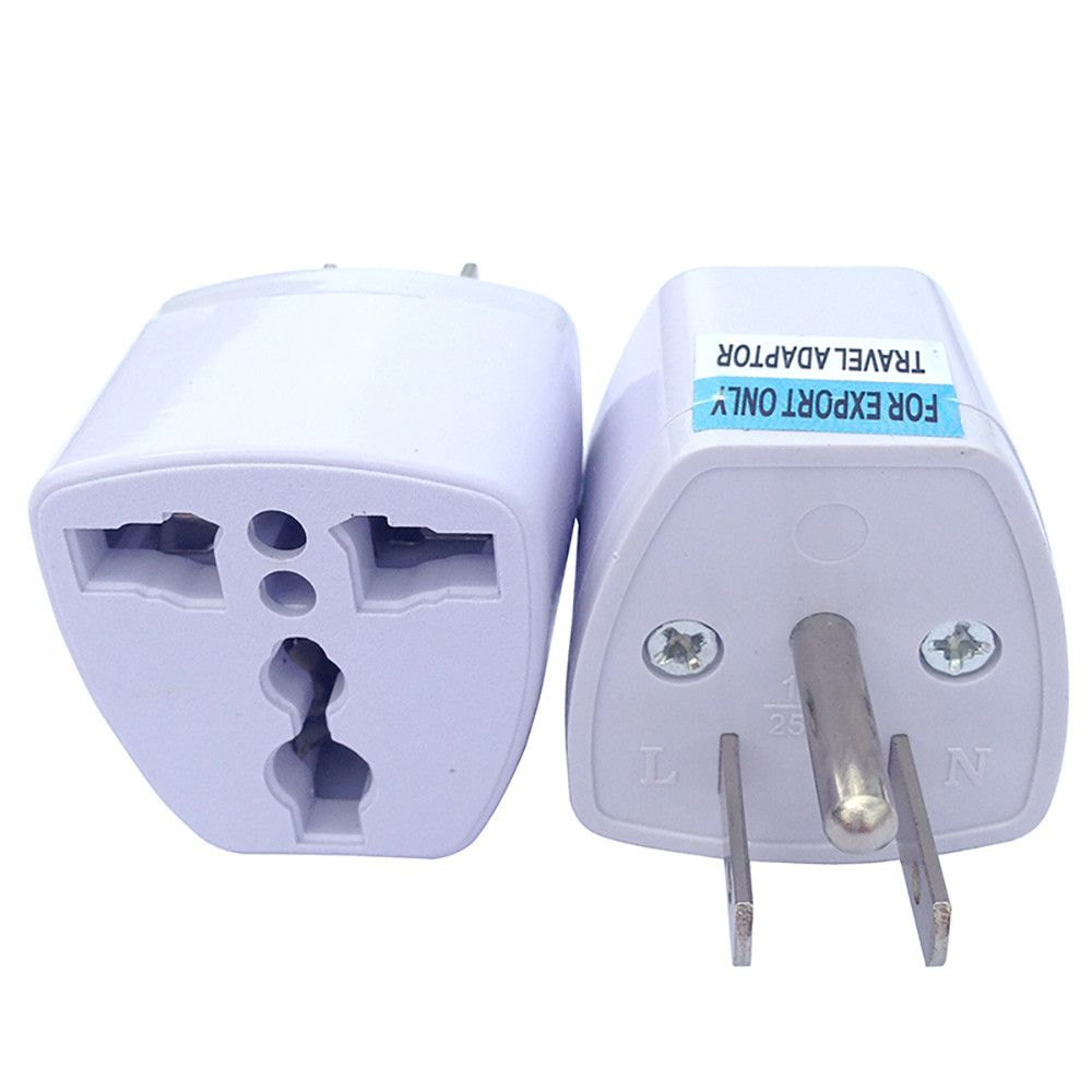 EU UK AU To USA Canada AC Travel Power Plug Adapter