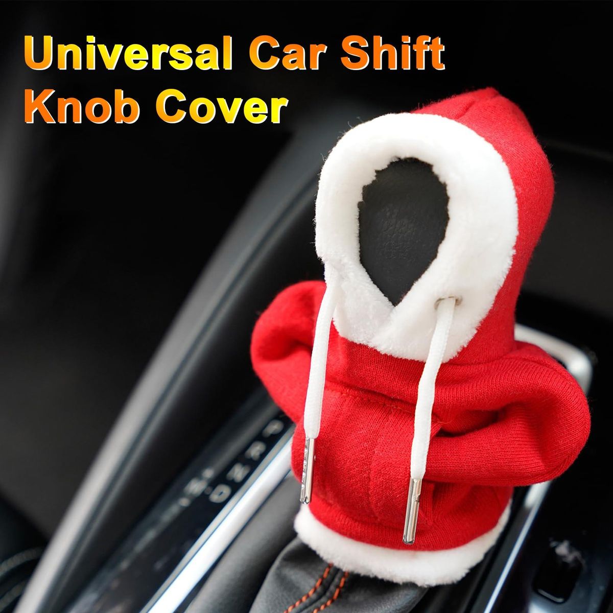 Hooded Gear Lever Cover Cozygear 2pcs Sweater Hoodie Shift Covers Soft Red