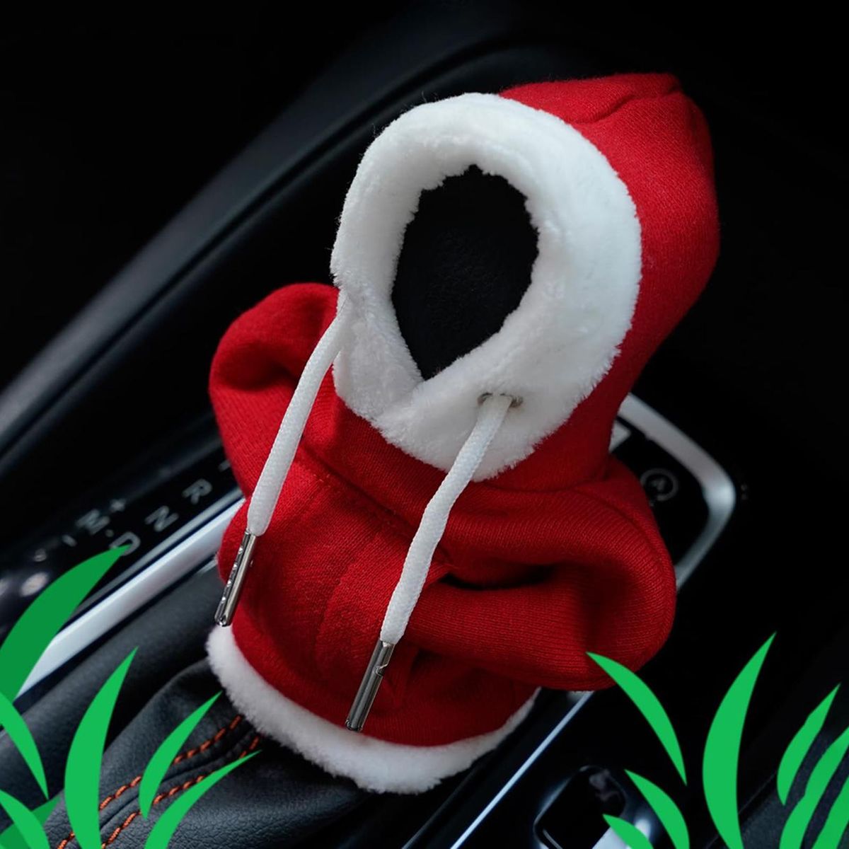 Hooded Gear Lever Cover Cozygear 2pcs Sweater Hoodie Shift Covers Soft Red