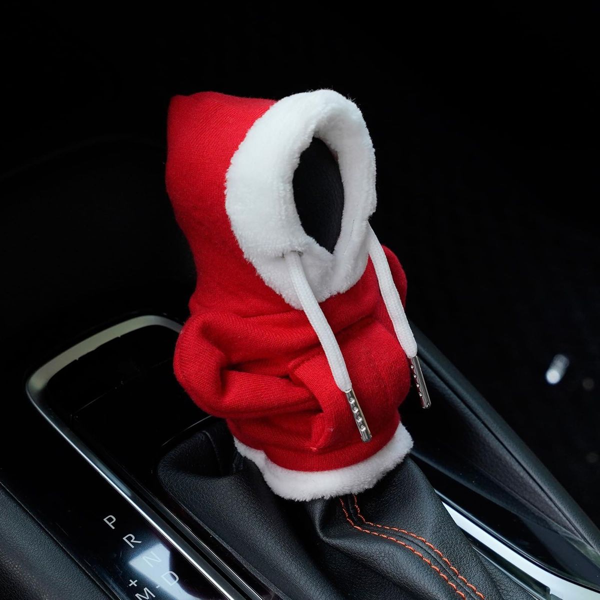 Hooded Gear Lever Cover Cozygear 2pcs Sweater Hoodie Shift Covers Soft Red