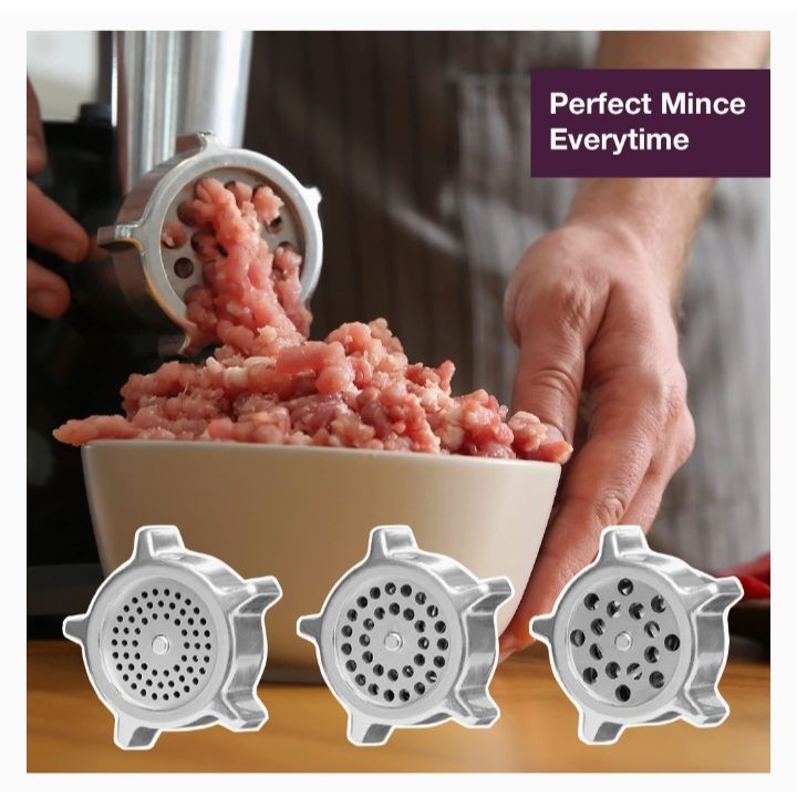 Meat Grinder, Mincer & Sausage Maker With Kibble Attachment