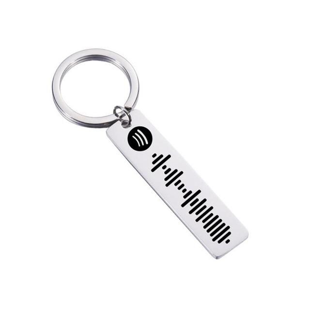 Personalized Music Spotify Scan Code Keychain For Women Men
