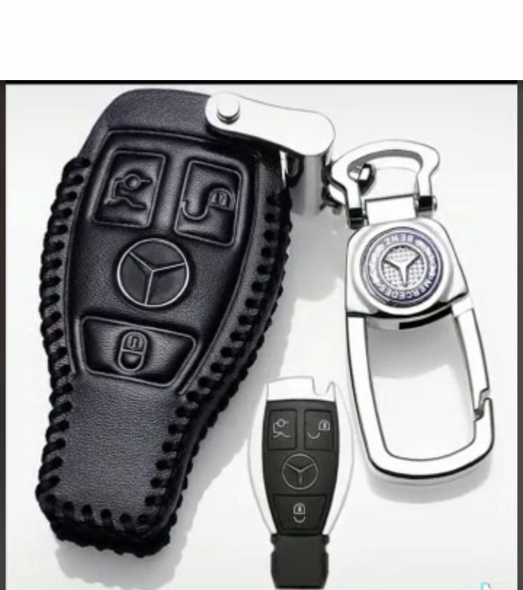 Mercedes Benz Leather Key Pouch/purse/case/cover With Key Holder
