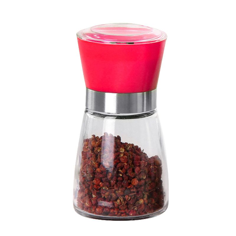 Portable Kitchen Salt Pepper Mill Grinder Bottle-Black