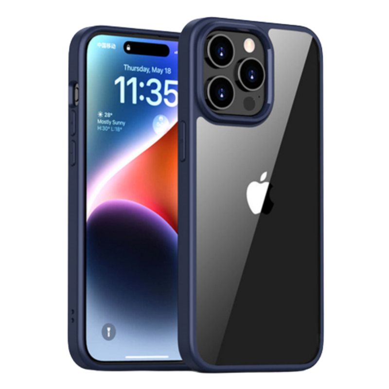 Shockproof armor bumper soft clear phone case for iPhone 14 13 12 11 pro Max 15pro transparent camera protection pc cover Funda