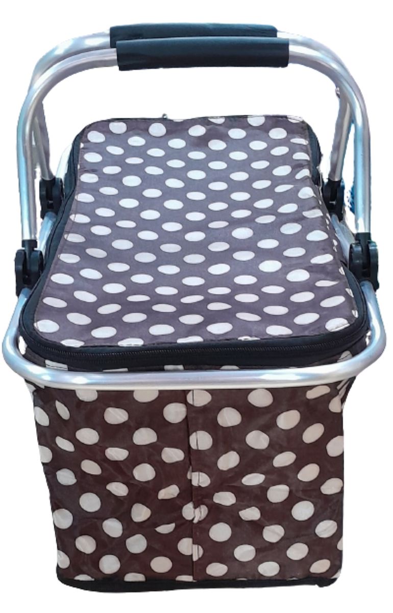 Folding Picnic Camping Basket Insulated Shopping Cooler