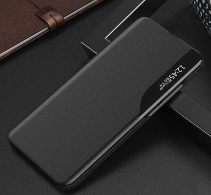 Camon 20 Quality Protective Leather Flip Case (Black)