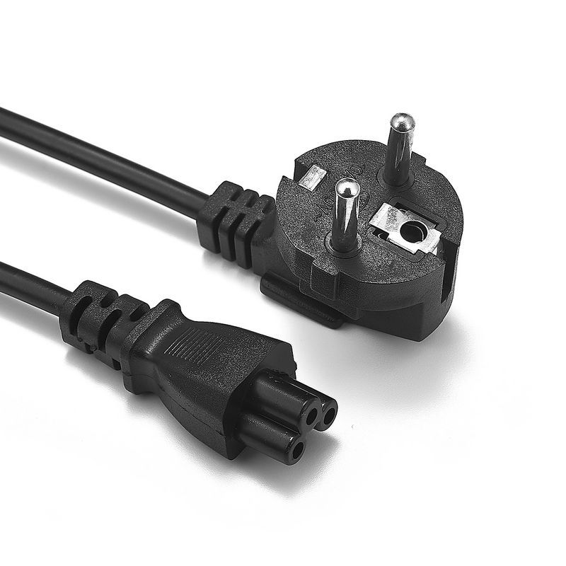 EU AC Power Adapter IEC C5 Power Extension Cable 1.2m 1.5m 2m 6ft Laptop Power Adapter For HP Dell Lenovo Sony Notebook LG TV