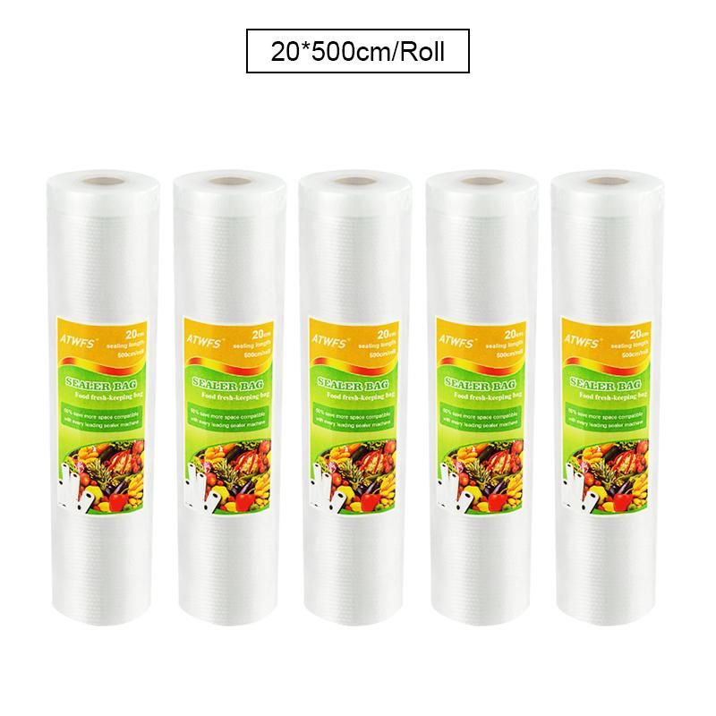 5 Rolls/lot Vacuum Sealer Bags Food PaSealing Machine Packer Packing Sachet Plastique Saver 12/17/20/25/28*500cm