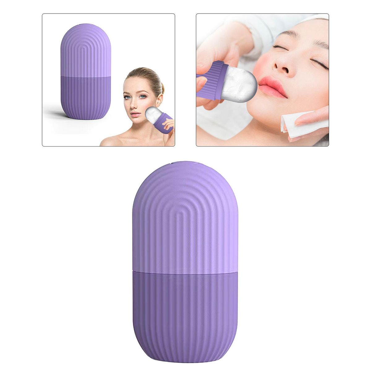 Beauty Ice Roller Face Eye Puffiness Relief Purple
