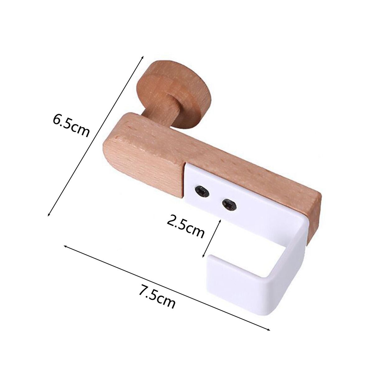 Door Back Hook Behind Door Hat Towel Hanging Holder Wooden Color