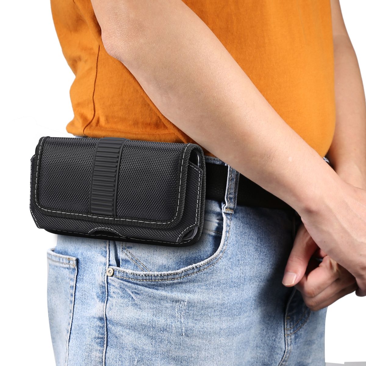 Oxford Cloth Phone Waist Bag For 5.8-6.1 Inch